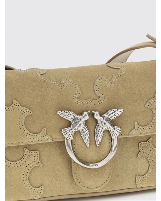 Pinko Natural Love Bag One Slouchy Suede Bag