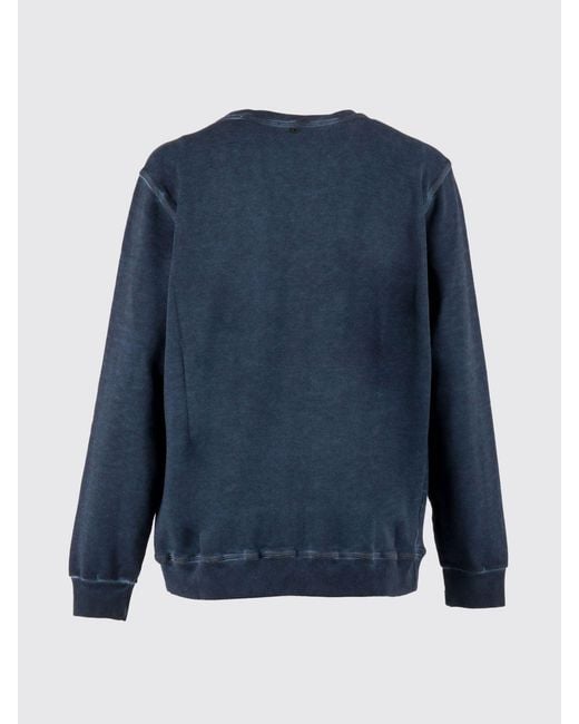 Dondup Blue Cotton Crew Neck Sweatshirt for men