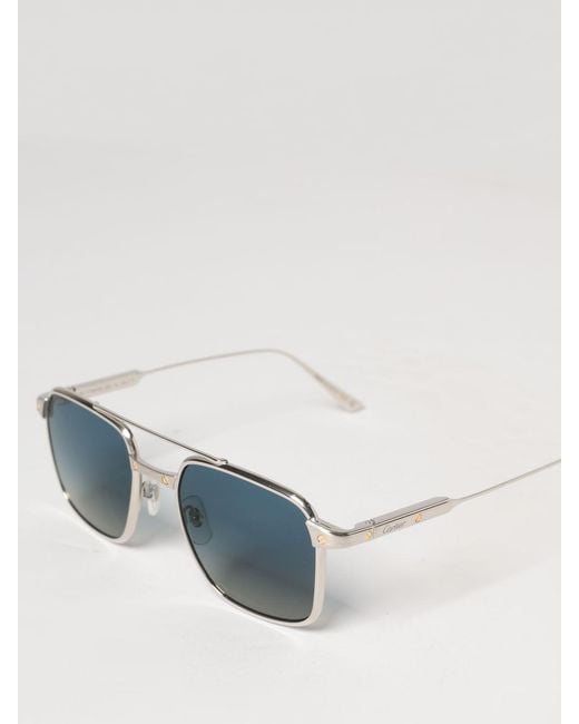 Cartier Blue Ct0610S Aviator Sunglasses for men