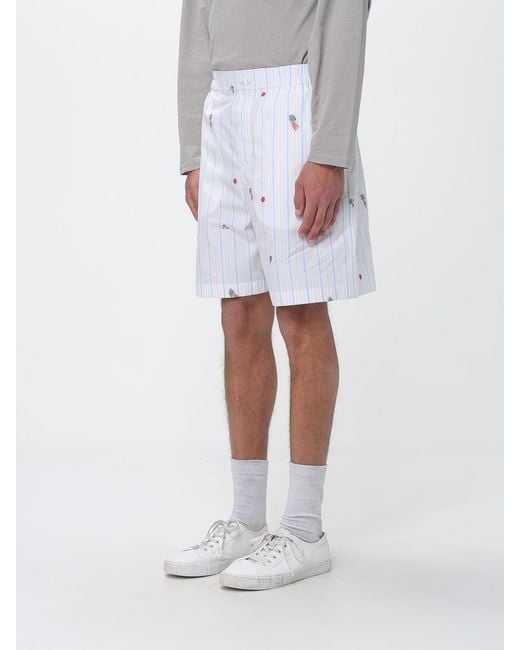 Jacquemus White Striped Cotton Boxer Shorts for men