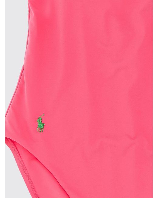 Polo Ralph Lauren Pink Recycled Stretch Nylon One-Piece Swimsuit