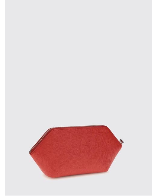Ganni Red Bou Recycled Leather Coin Purse