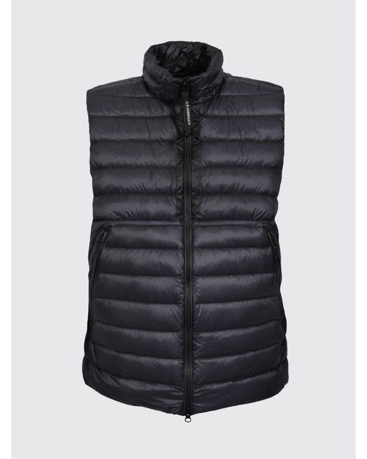 C P Company Black Nylon Quilted Vest for men