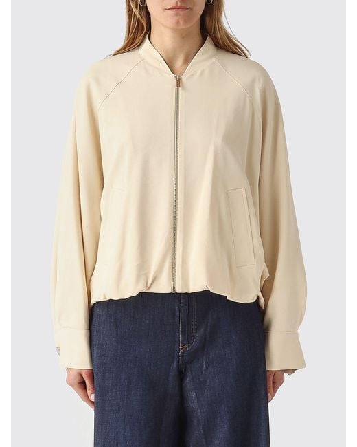 Twinset Natural Stretch Viscose Bomber Jacket