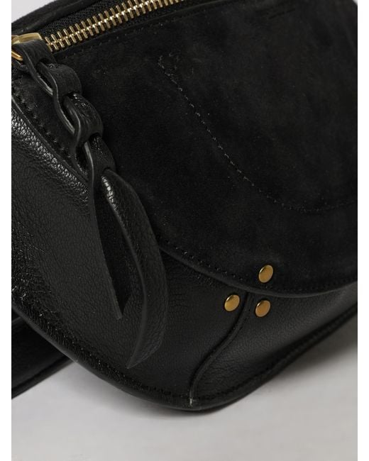 Jérôme Dreyfuss Black Lino Smooth And Suede Leather Belt Bag With Zip Closure