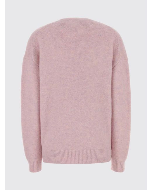 Isabel Marant Pink Alpaca Wool Cardigan With Logo