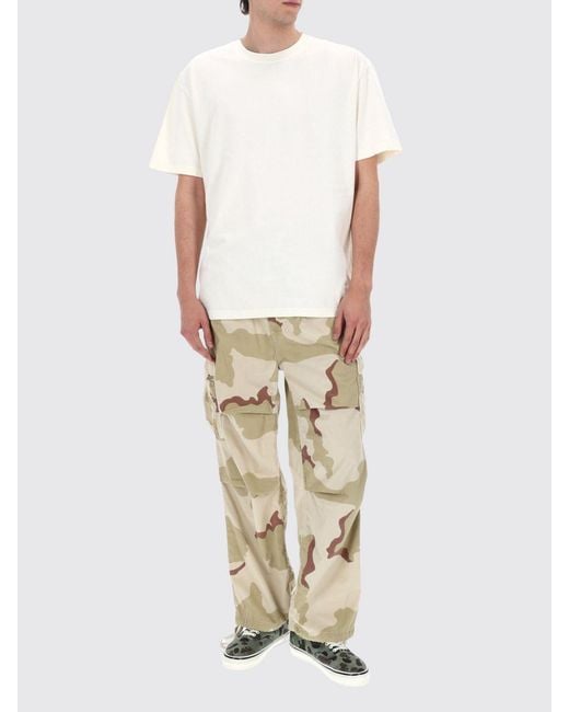 AMISH Natural Para Wide-Leg Camouflage Print Cargo Trousers for men