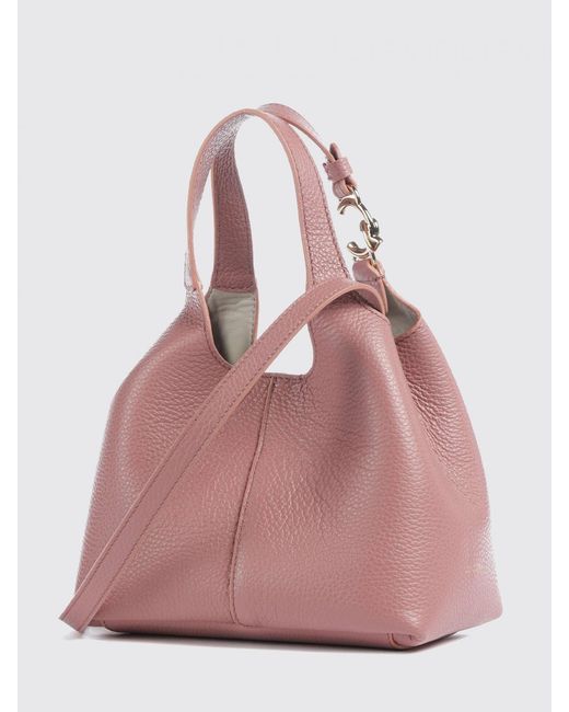 Coccinelle Pink C-Easy Mini Tumbled Leather Handbag With Removable Inner Pouch
