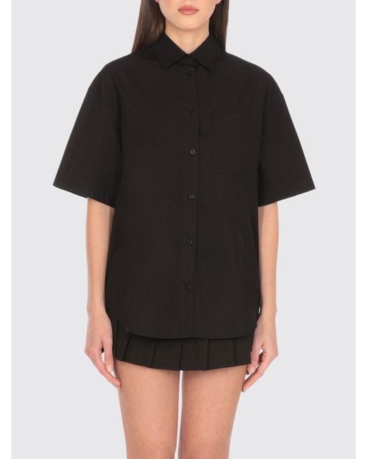 MSGM Black Hemdbluse Damen