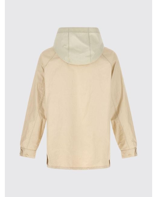 Lemaire Natural Hooded Lightweight Waxed Linen Jacket With Concealed Zip for men