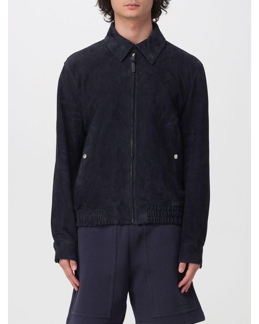 Mackage Blue Suede Shirt Jacket for men