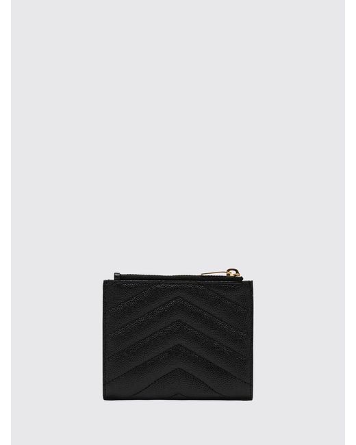 Saint Laurent Black Cassandre Wallet