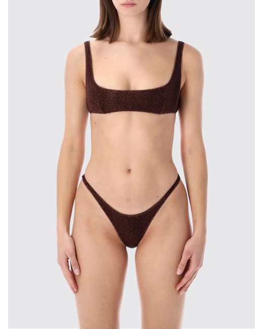 Oseree Natural Lurex Jersey Bikini