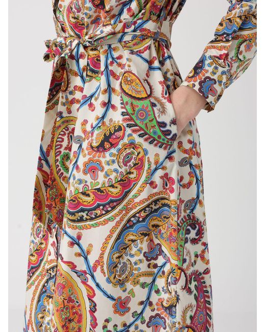 Etro Natural Cotton Paisley Print Shirt Dress
