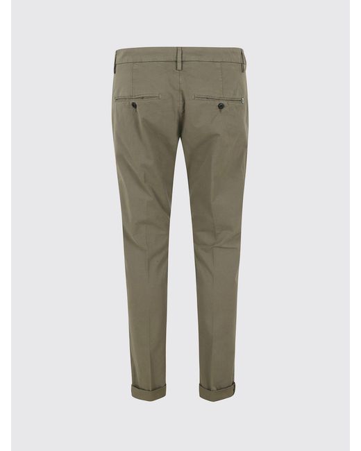Dondup Green Stretch Cotton Chino Trousers for men