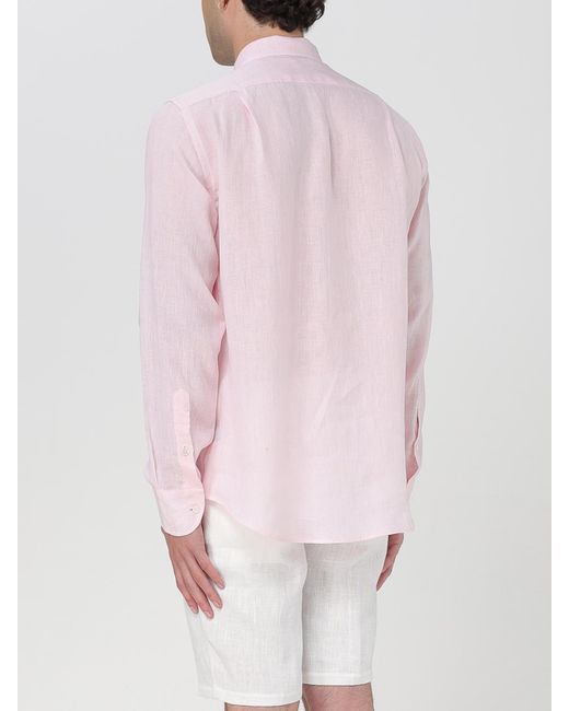 Kampos Pink Linen Shirt for men