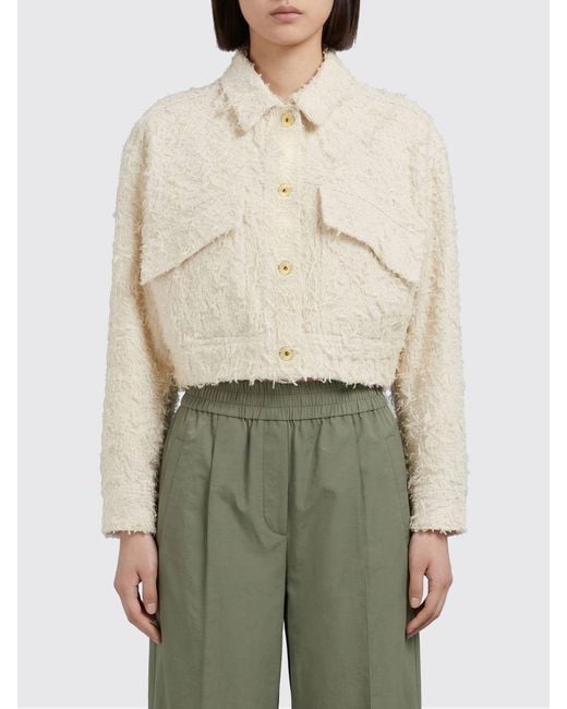 Brunello Cucinelli Natural Fuzzy Denim Jacket