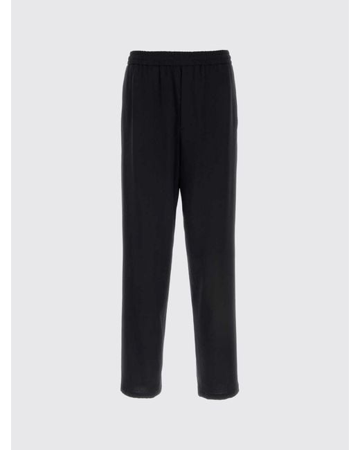 Giorgio Armani Black Virgin Wool Slim Fit Pants for men