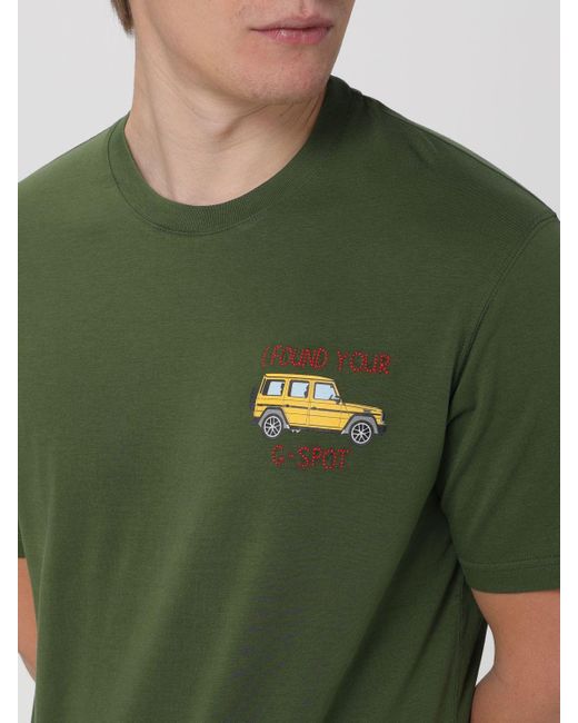 T-shirt in cotone di Mc2 Saint Barth in Green da Uomo