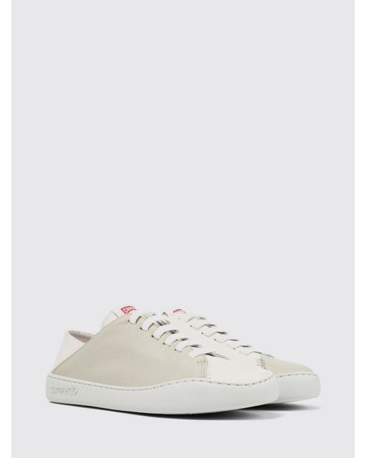 Camper White Leather Twins Sneakers