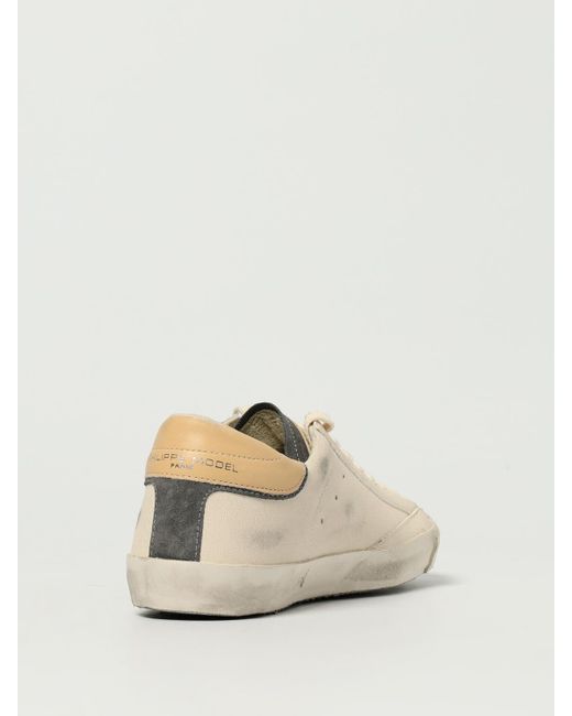 Sneakers Paris di Philippe Model in Natural da Uomo