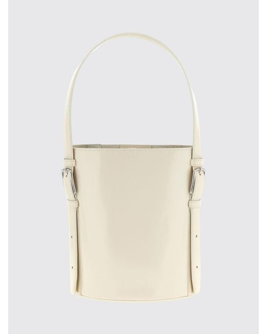 Coperni White Patent Leather Bucket Bag