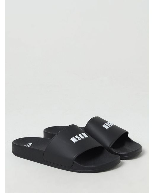 MSGM Black Sandals for men