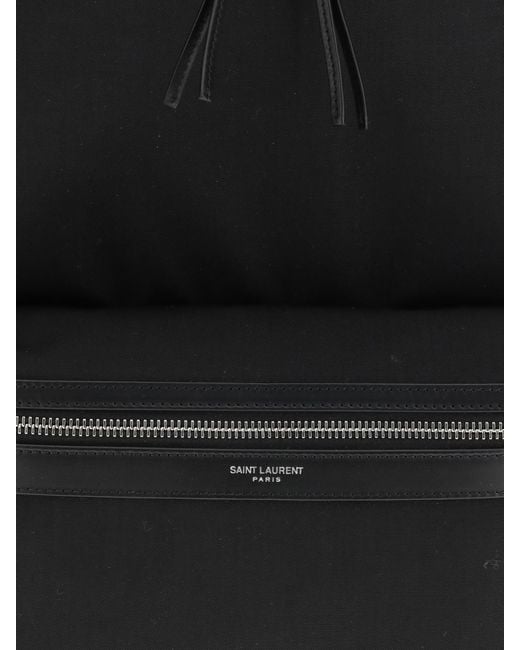 Saint Laurent Black City Nylon Backpack for men