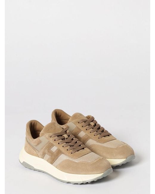 Hogan Natural Hyperlight Suede And Mesh Sneakers for men