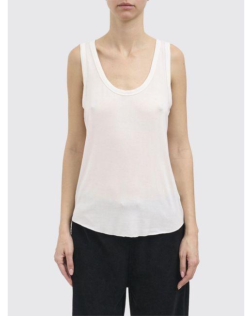 Thom Krom White Basic Silk Blend Top