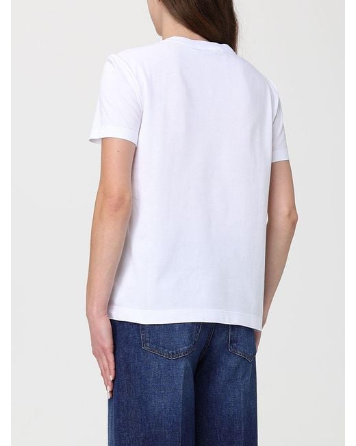 Dolce & Gabbana White Dolce &Amp Gabbana Ribbed Cotton T-Shirts With Logo