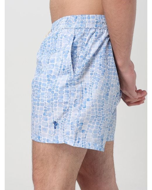 Kampos Blue Patterned Swimsuit for men