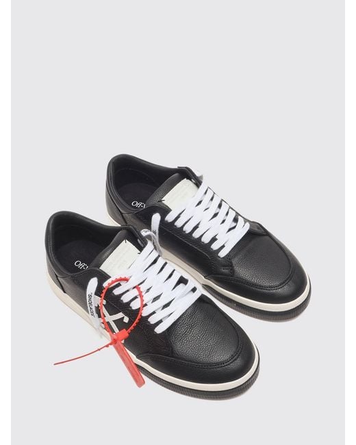 Off-White c/o Virgil Abloh White Vulcanized Low-Top Leather Sneakers With Contrasting Arrow Logo for men