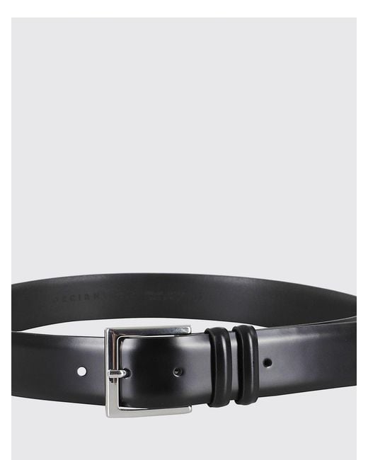 Orciani White Brushed Leather Belt for men