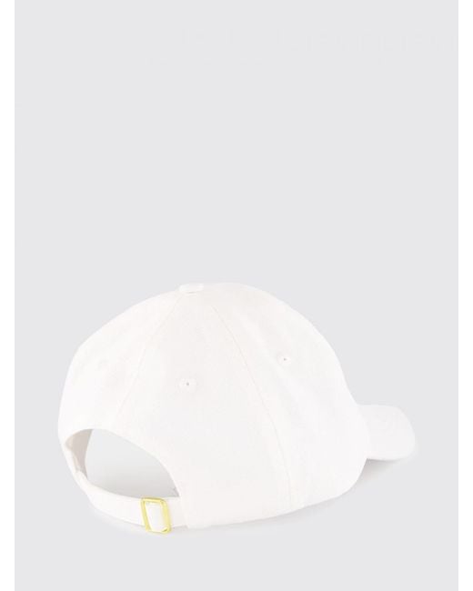 Casablanca White Embroidered Cotton Twill Cap for men