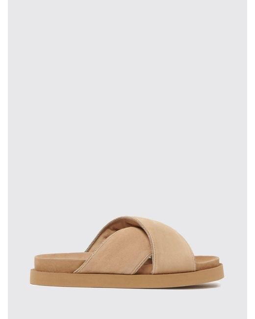 Fabiana Filippi Natural Suede Sandals