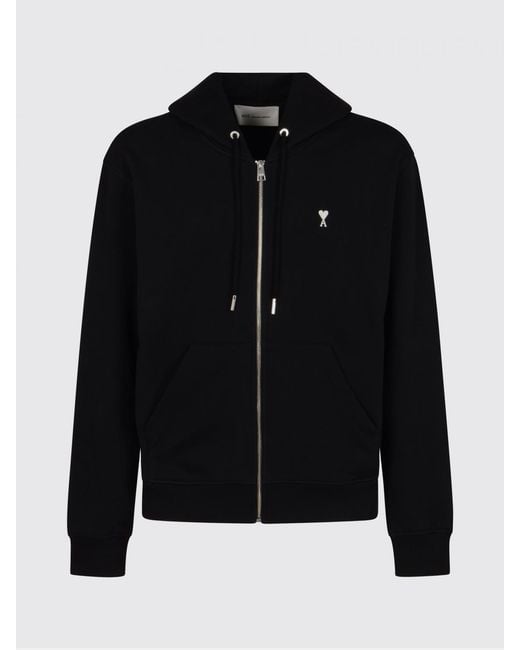 AMI Blue Cotton Hoodie for men