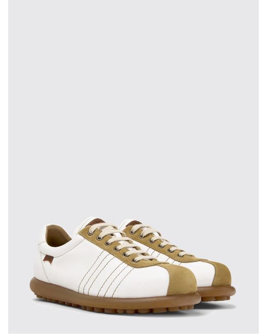 Camper White Pelotas Vegetable-Tanned Leather And Suede Sneakers for men