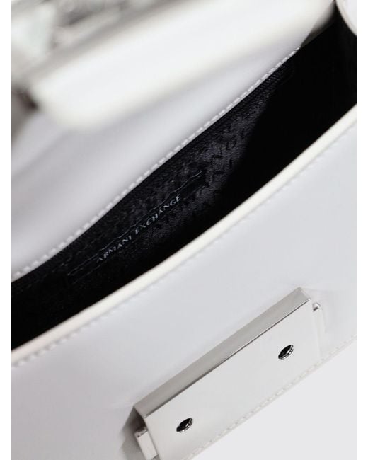ARMANI EXCHANGE White Faux Leather Bag