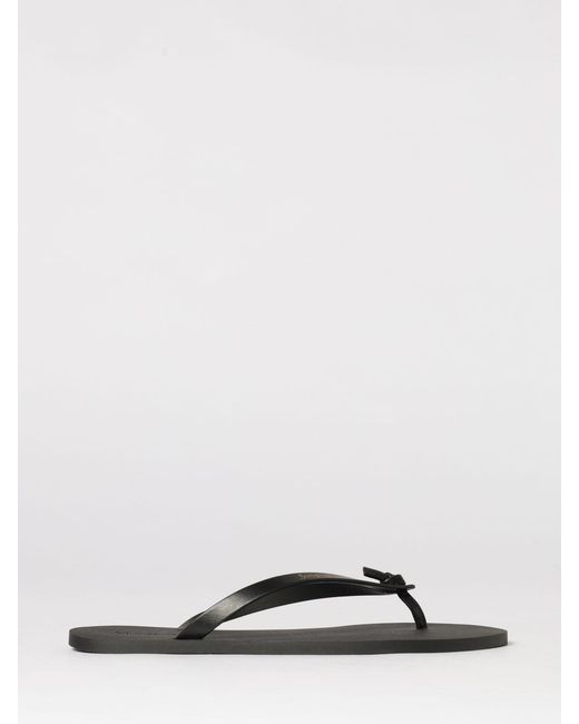 Saint Laurent Black Pool Rubber Flip Flops for men