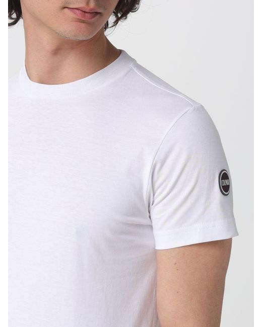 Colmar White Cotton T-Shirt With Logo for men