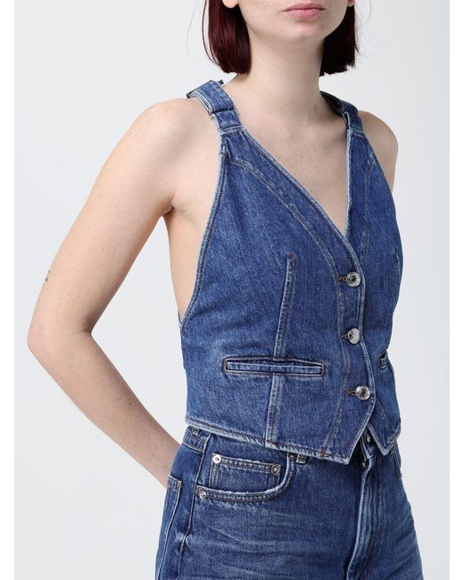 Sportmax Blue Denim Vest