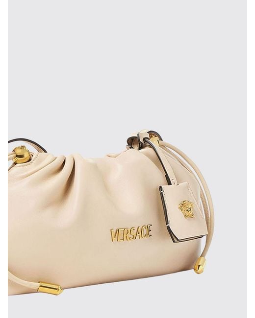 Versace Natural Mini Tag Nappa Clutch