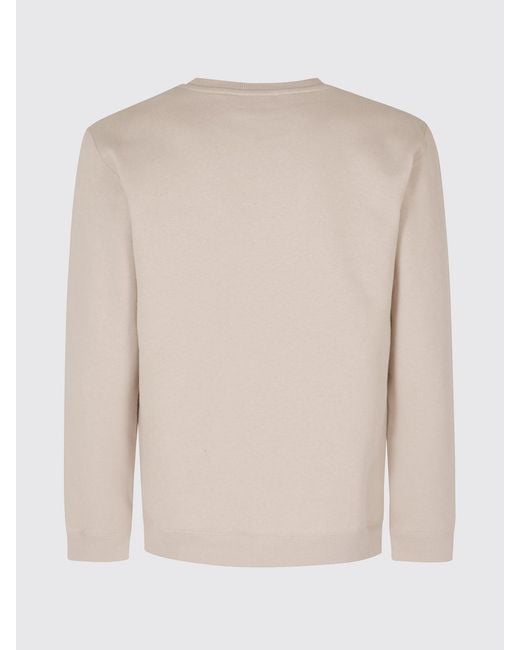 Dondup Blue Cotton Crewneck Jumper With Contrast Logo for men