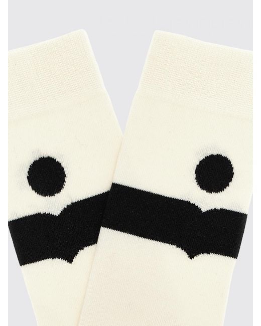 Isabel Marant Black Jacquard Logo Stretch Cotton Socks