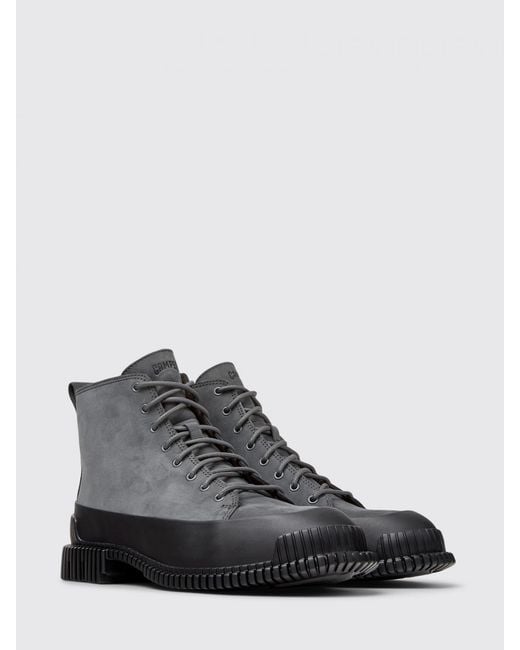 Camper Black Pix Nubuck Ankle Boots