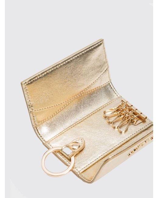 Twinset Natural Laminated Synthetic Leather Book Keychain