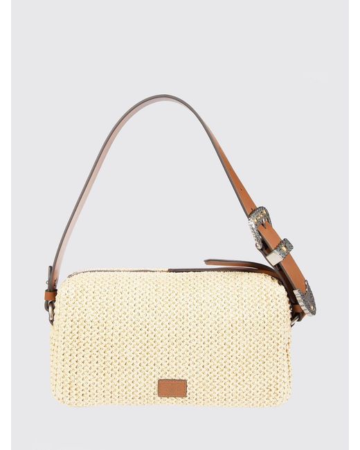 Pinko Natural Crochet Raffia Bag