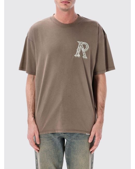 Represent Gray Cotton Monogram T-Shirt for men