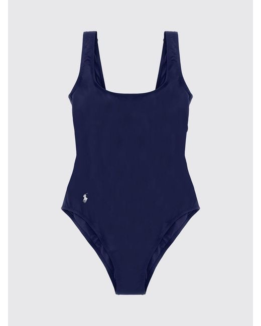 Polo Ralph Lauren Blue Stretch Recycled Nylon Swimsuit